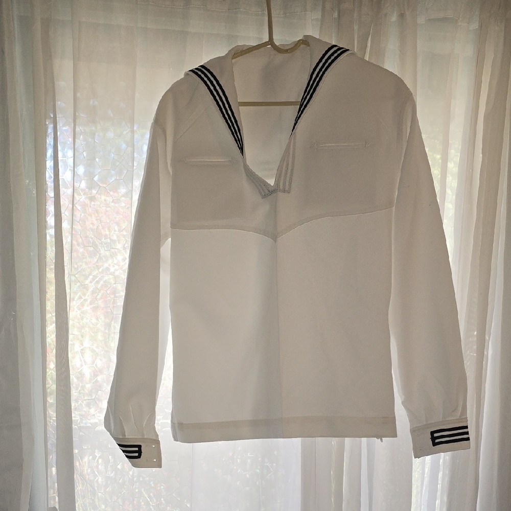 Navy Dress White Jumper Mens 44L